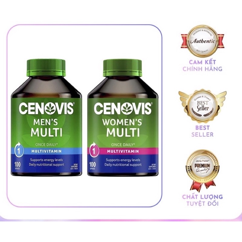 Cenovis Women’s Multi Vitam100 viên Vi.ta.min tổng hợp cho nam, nữ