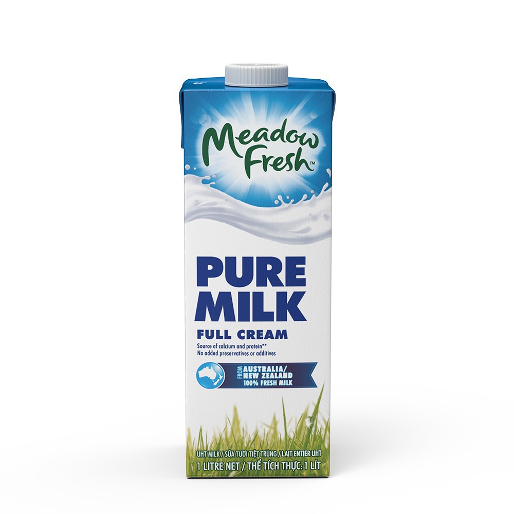 Thùng 12 Hộp Sữa Tươi Tiệt Trùng Nguyên Kem Meadow Fresh 1L - Sữa Tươi Nhập Khẩu Úc - Date tháng 1.2022
