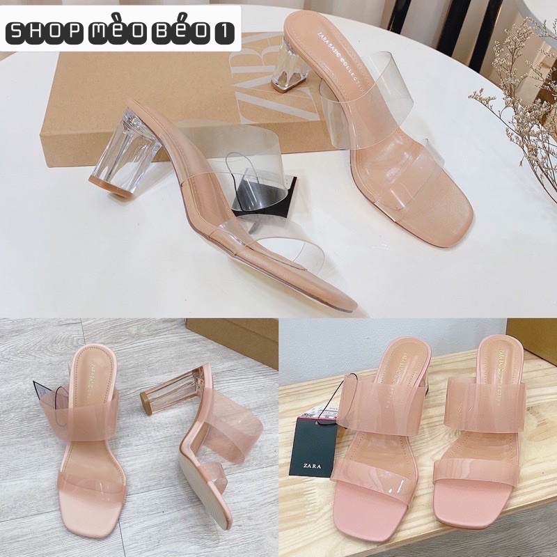 Guốc mica zara xuất dư gót trong fullbox