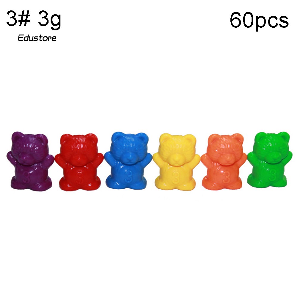 60 Đồ chơi tập đếm hình gấu nhiều màu sắc vui nhộn cho trẻ em