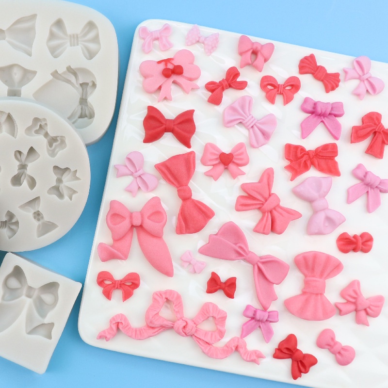 Khuôn Silicon Các Mẫu Nơ Làm Thủ Công, Nến Thơm, Handmade