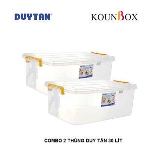 Combo 2 Thùng Nhựa Duy Tân Trong Suốt 30L