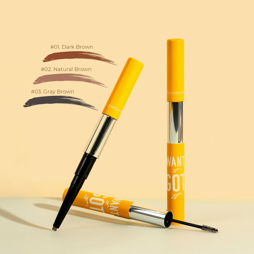 Combo Lemonade Kem nền Perfect Couple Dual Foundation 30g và Chì kẻ mày 2 đầu Want It Got It 2.75g