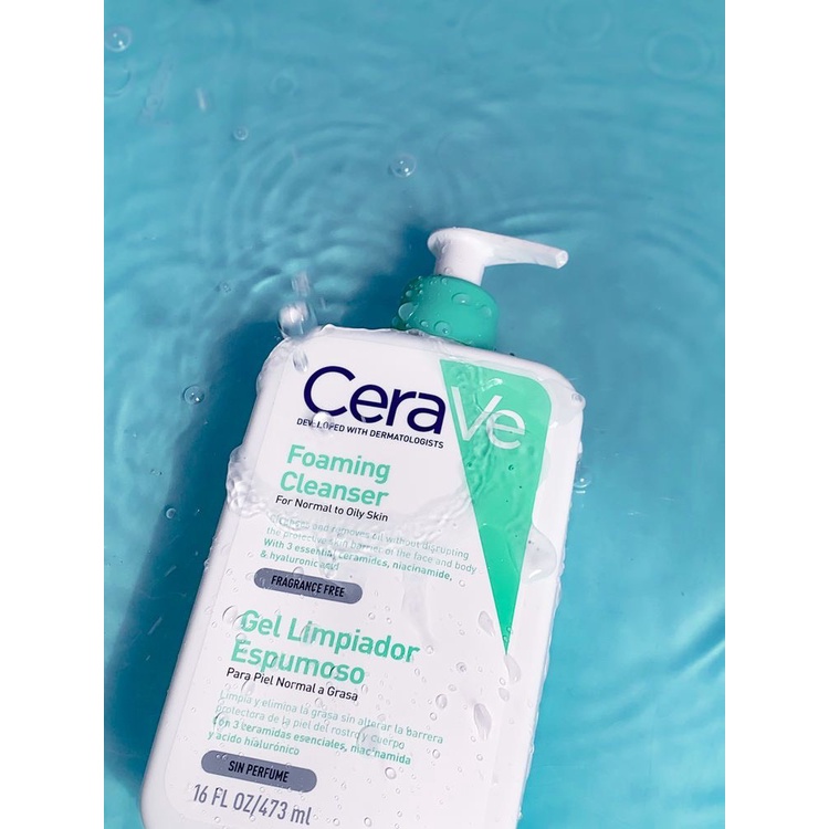 Sữa rửa mặt Cerave cho da dầu, da dầu mụn 236ml / 355ml / 473ml - Dhcosmetic