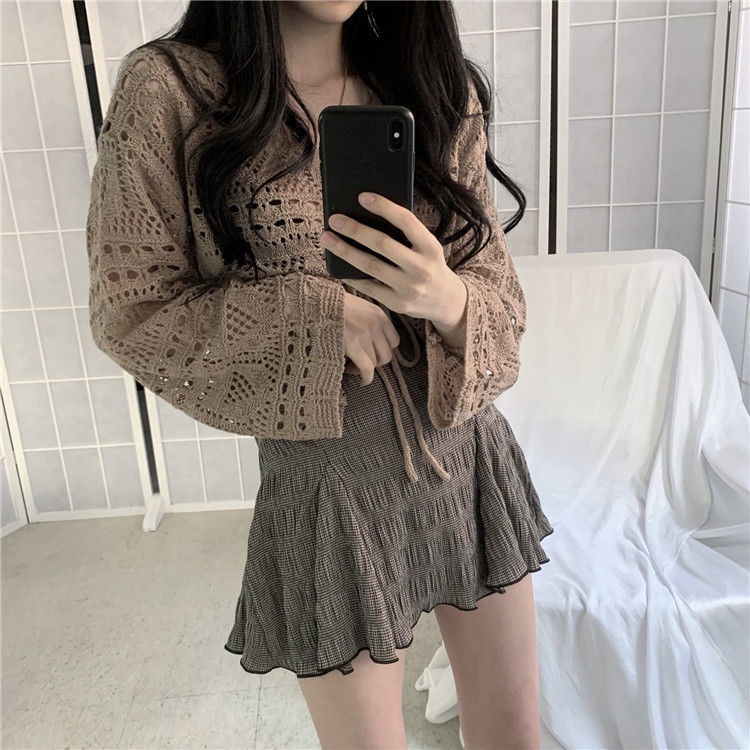 Áo Sweater Dệt Kim Phong Cách Retro Hàn Quốc Xinh Xắn Cho Nữ