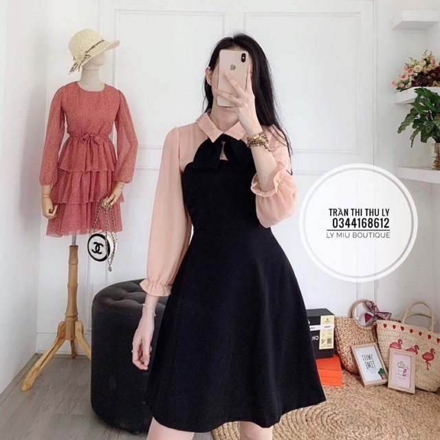 Đầm tiểu thư phối nơ