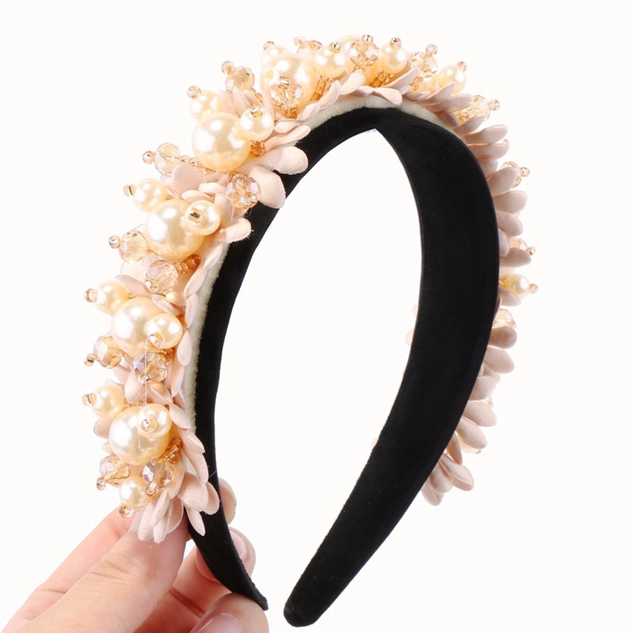 Băng Đô Cài Tóc Đính Hoa Ngọc Trai Phong Cách Hàn Quốc