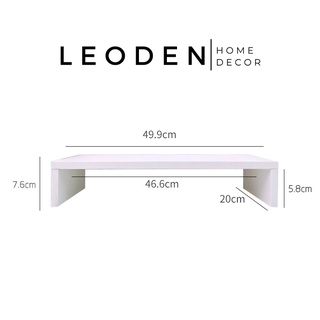 Kệ để màn hình máy tính laptop để bàn, kệ gỗ kê màn hình máy tính để bàn tiện lợi - LEODEN DECOR
