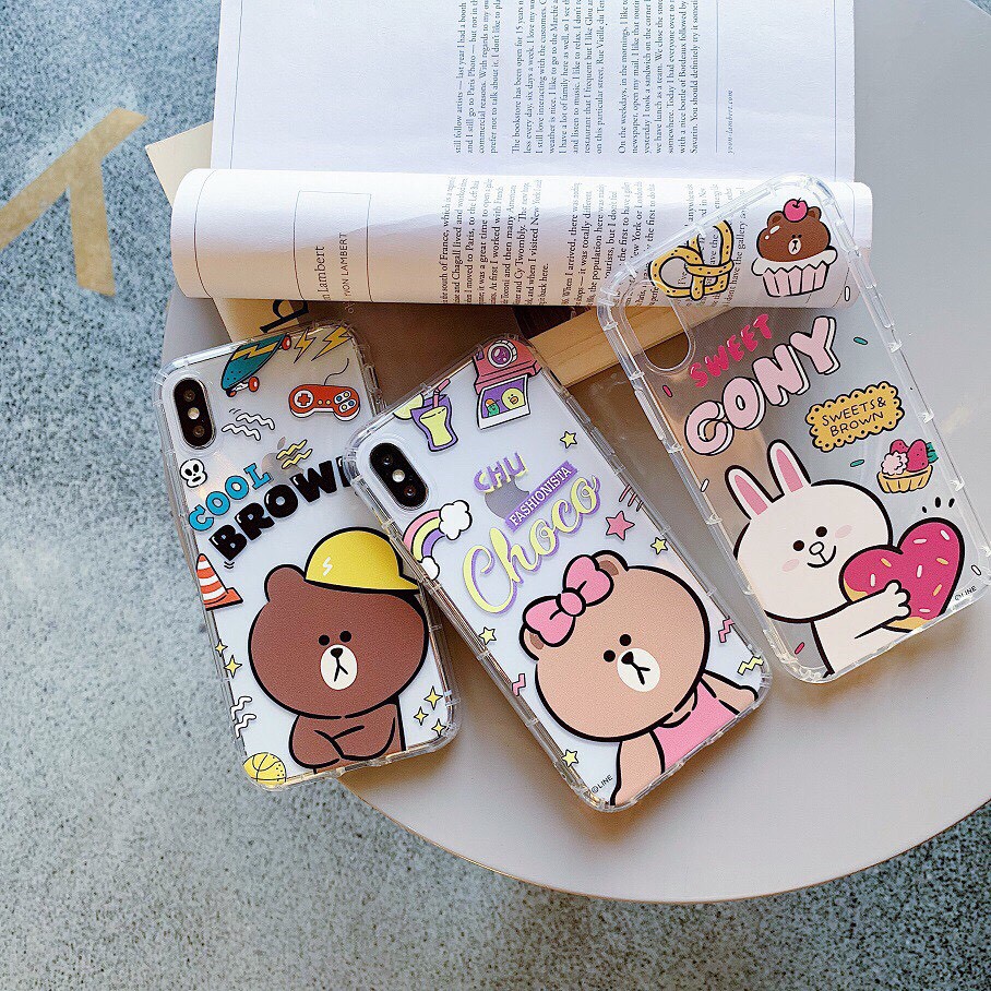 Ốp Lưng iPhone Gấu Brown/ Thỏ Cony/ Gấu Choco - M572