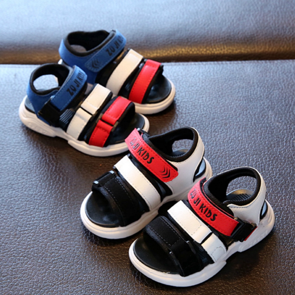 1-6 Years Toddler Summer Shoes Kids Boys Sandals Leather Velcro Infant Baby Shoes Size 21-30