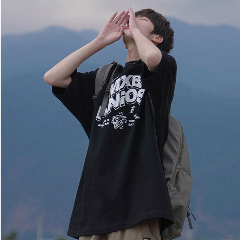 Áo phông nam nữ unisex tay lỡ thun form rộng teen cổ tròn oversize cotton DMXB giá rẻ màu đen trắng tee SamMy96 Shop