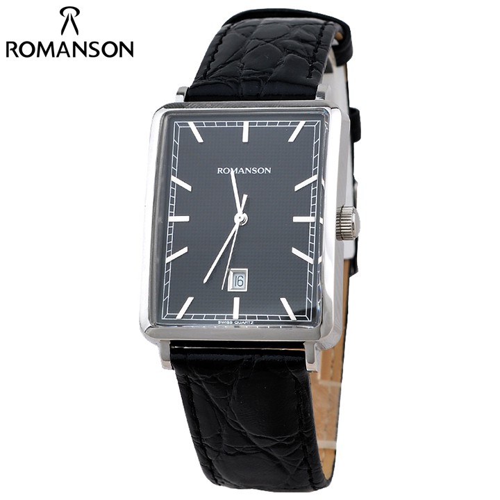 Đồng hồ Nam Romanson DL5163NMWBK , Chính hãng full box , Chống nước , Quartz , Dây d