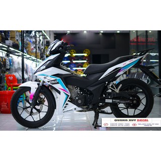 Tem trùm winner 150 xanh trắng, độ team decal xe dán phủ dàn áo đẹp