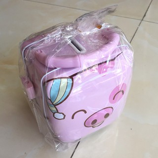 Két sắt mini hình heo cho bé có khóa