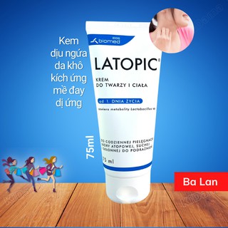 Kem dưỡng da dưỡng ẩm dịu da LATOPIC cho da viêm cơ địa, dị ứng, da khô và da kích ứng, bôi MẶT và TOÀN THÂN