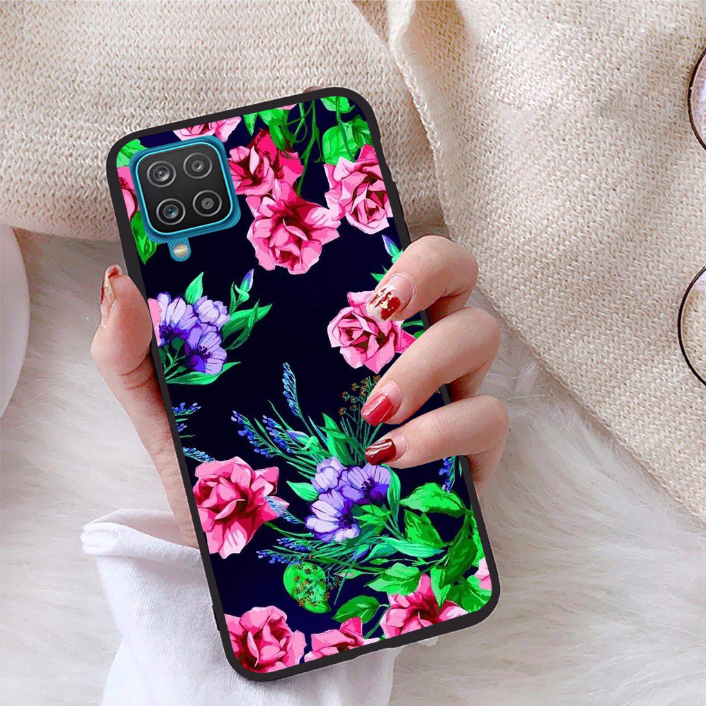 Ốp lưng Samsung Galaxy A12 viền dẻo TPU BST Hoạ Tiết Hoa
