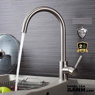 Vòi rửa chén nóng lạnh inox 304, vòi rửa nóng lạnh giá re VC-6302