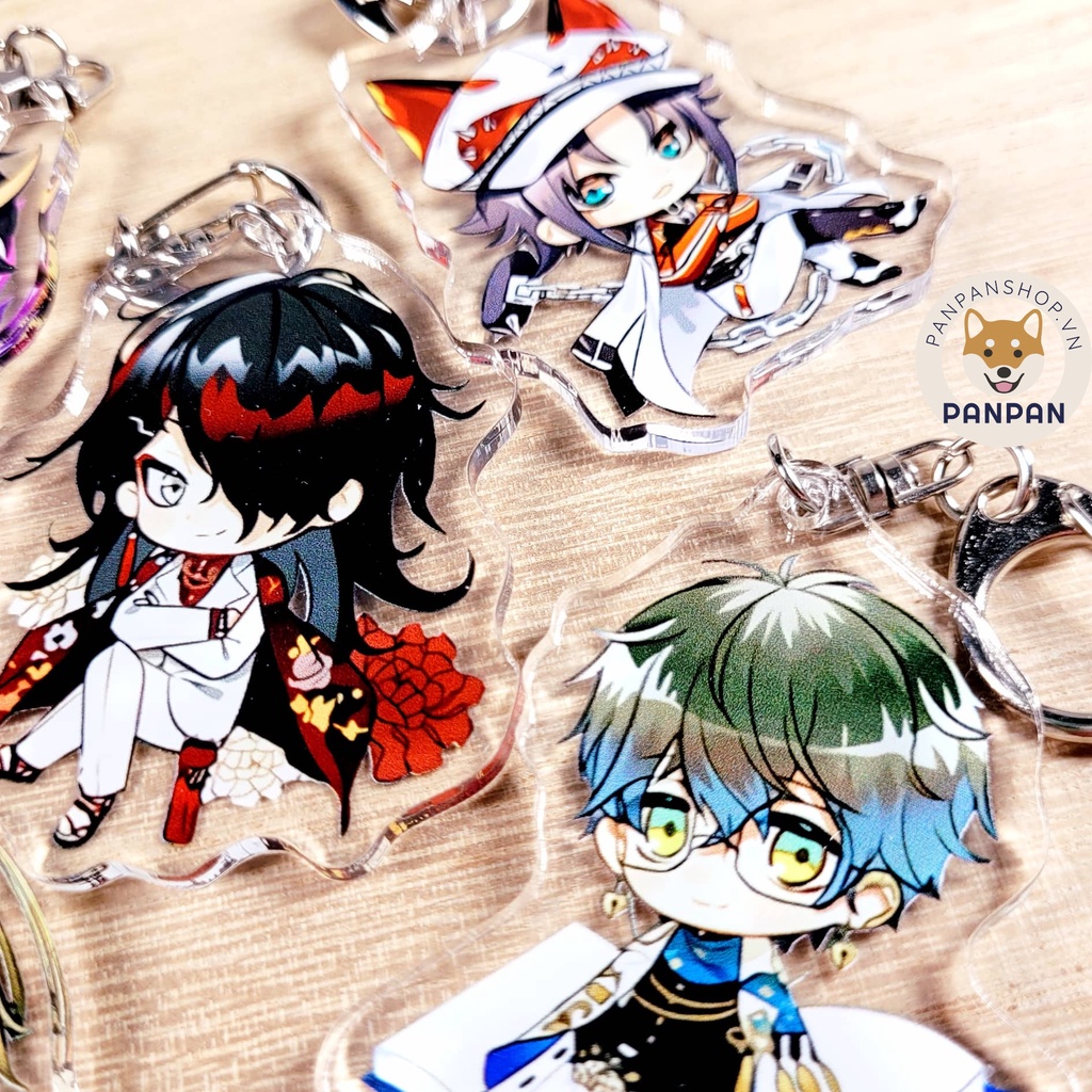 Móc khóa Luxiem VTuber  Ike Eveland, Mysta Rias, Luca Kaneshiro, Shu Yamino, Vox Akuma