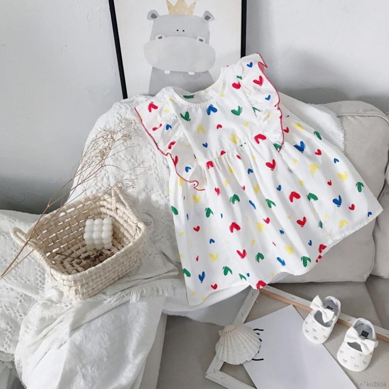 Đầm công chúa tay bèo phong cách Hàn Quốc dành cho trẻ em