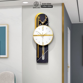 Đồng hồ treo tường nghệ thuật phong cách hiện đại SENCOM decor trang trí nhà cửa mã JT2175-26