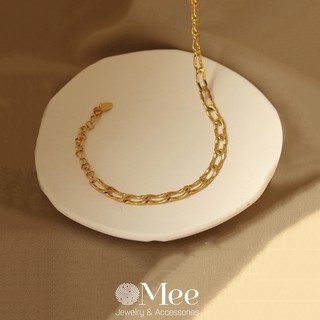 Dây chuyền choker MEE vòng cổ nữ cuban xích size lớn, mạ vàng 18k - N2810