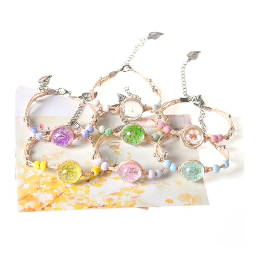 Vòng Tay Thủy Tinh Ép Hoa Tam Sinh Tam Thế 1740 (kèm video ảnh thật) | BigBuy360 - bigbuy360.vn