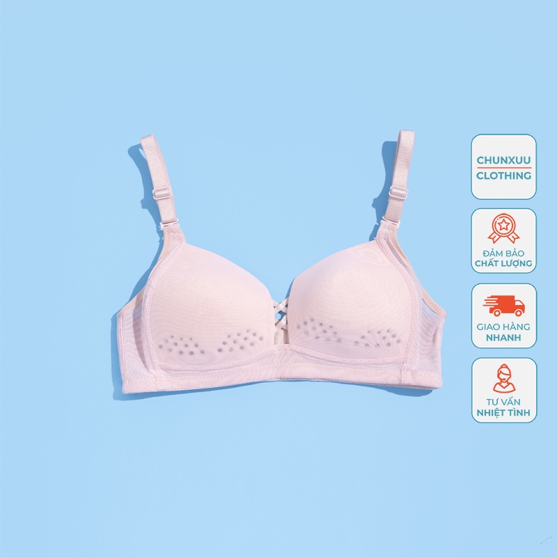 Áo lót ren không gọng đệm mỏng, thiết kế lỗ thoáng khí - CHUNXUU AV07