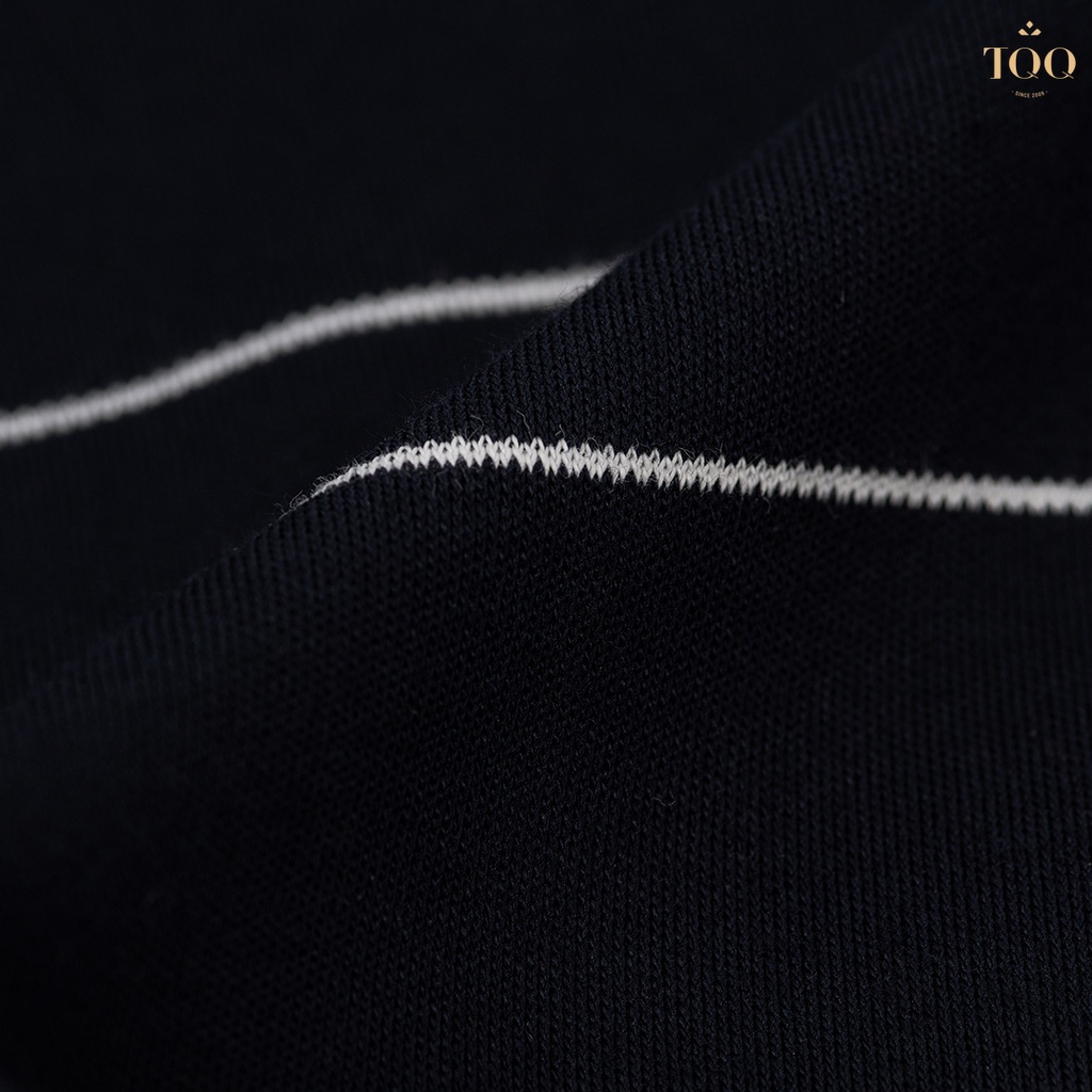 Áo polo nam dài tay cổ bẻ TQQ NPL05 họa tiết kẻ ngang lịch lãm sang trọng