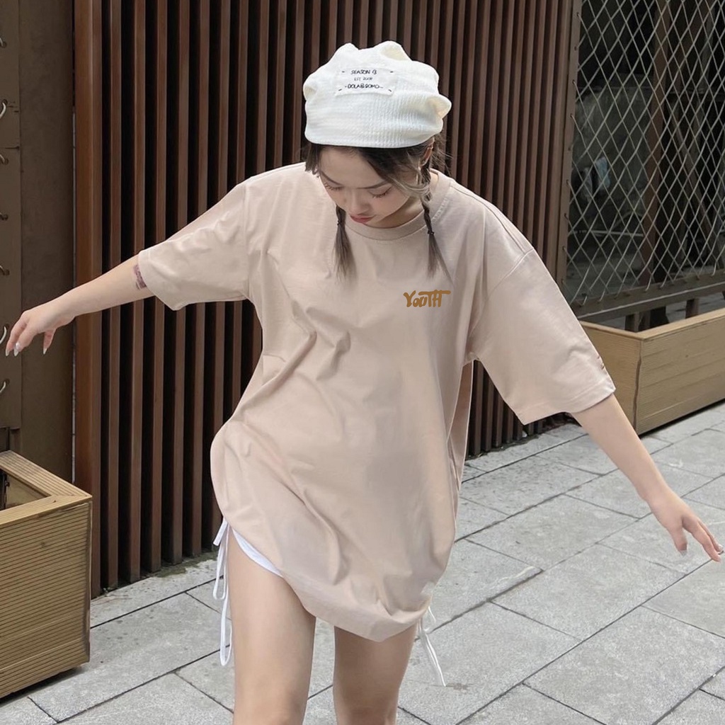 Áo thun nam nữ unisex YOUTH form rộng cổ tròn tay lỡ vải Cotton Mát Mịn FreeSize - Youth Need Vàng