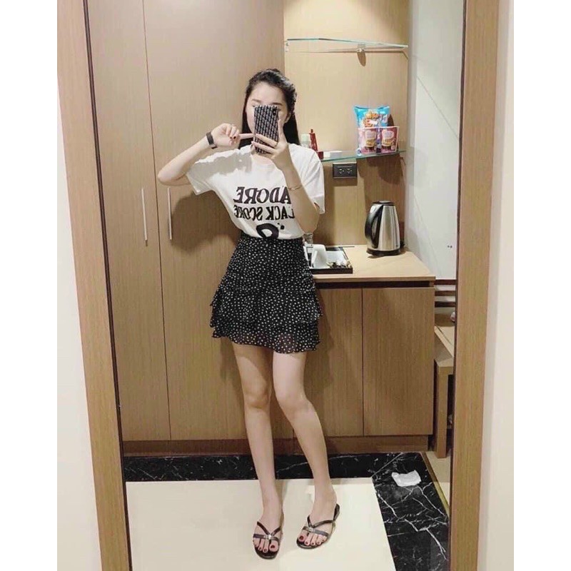 (Có video + Ảnh thật sản phẩm) Chân váy chấm bi voan - Mẫu mới hè 2021 | BigBuy360 - bigbuy360.vn