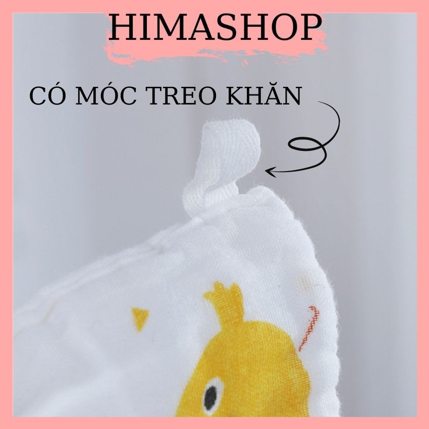 Khăn Sữa Xô Cho Bé HIMASHOP H005 Loại Dày 6 Lớp Siêu Mềm Không Xù Sợi Vải