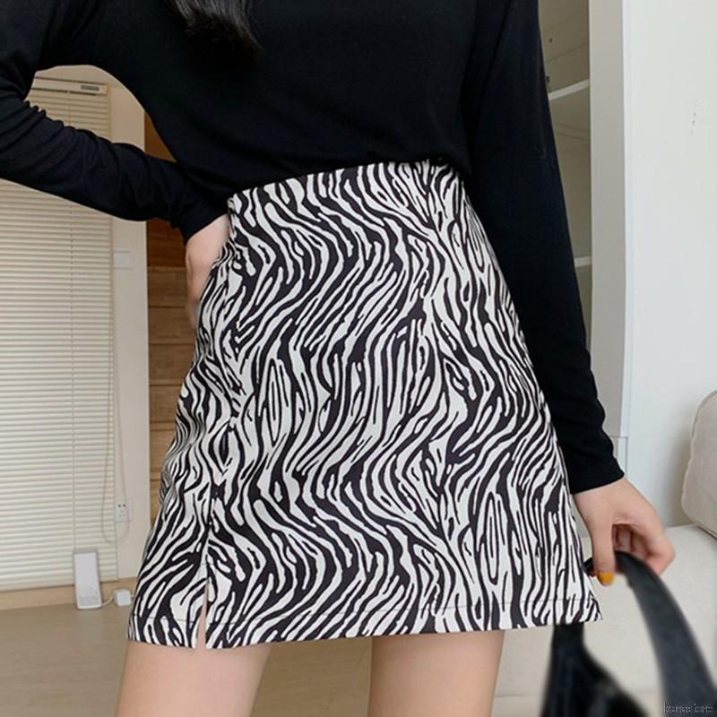 Chân Váy Nữ Lưng Cao Họa Tiết Sọc Vằn Thời Trang Hàn | BigBuy360 - bigbuy360.vn