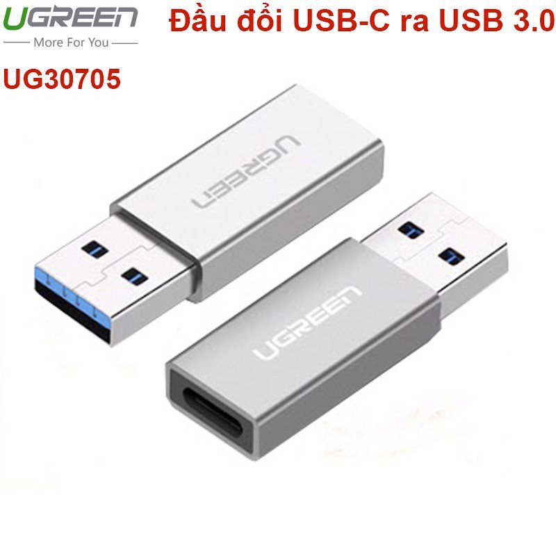 Đầu chuyển USB 3.0 sang USB Type C 3.1 Cao Cấp Ugreen 30705 Chính Hãng US204