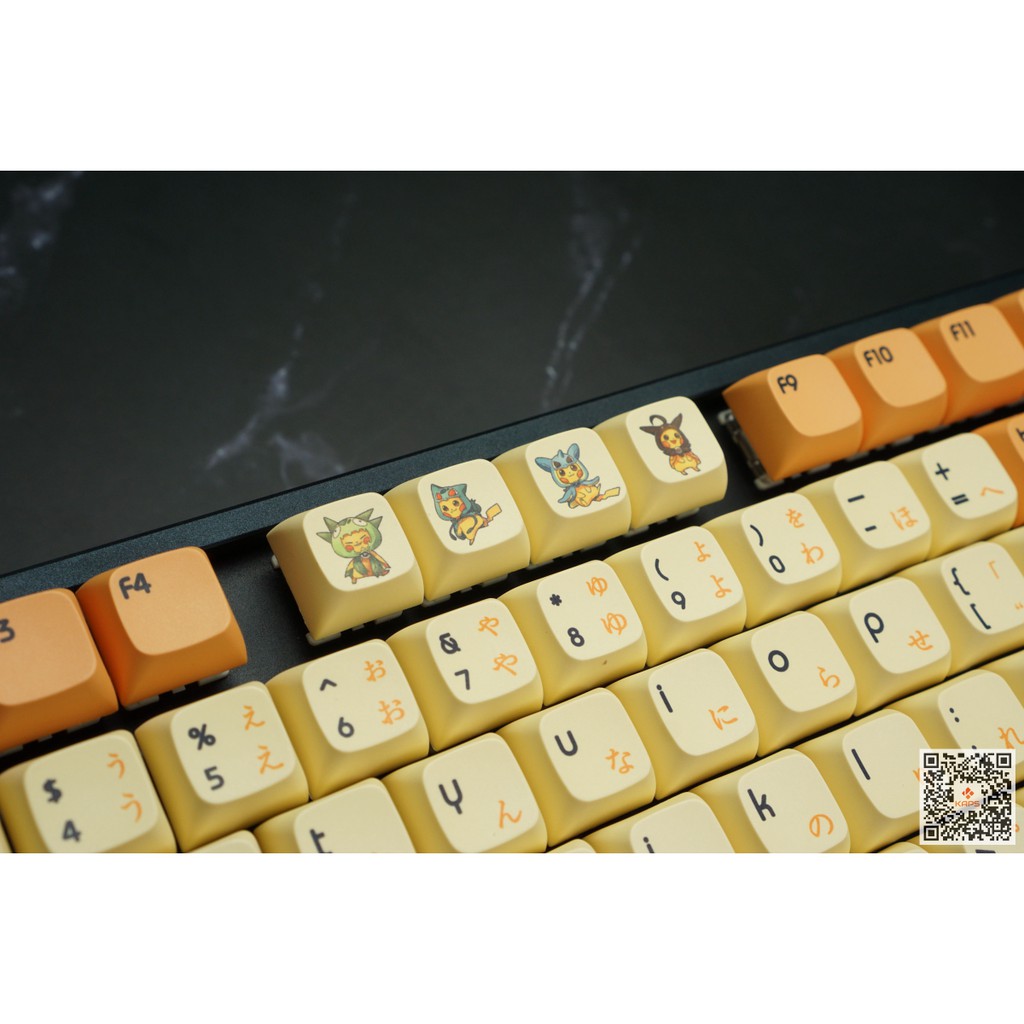 Keycap PIKACHU - profile XDA - keycap PBT - Dyesub - 137 nút cho bàn phím cơ (Filco, Leopold, IKBC, Edra, keychron)