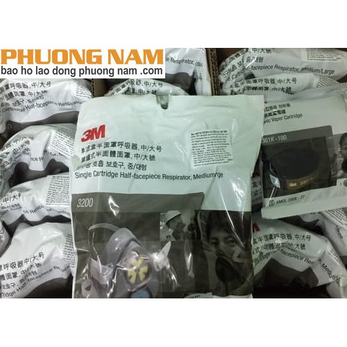 MẶT NẠ PHÒNG ĐỘC 3M 3200 chính hãng