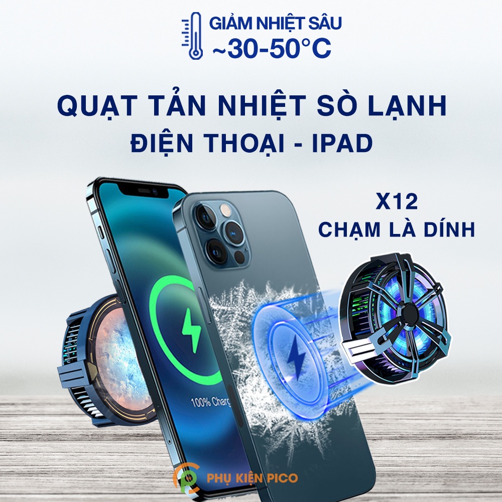 Quạt tản nhiệt điện thoại sò lạnh X60 Ultra / Memo CX03 sạc không dây - Quạt tản nhiệt máy tính bảng X12 Pro Max / X18