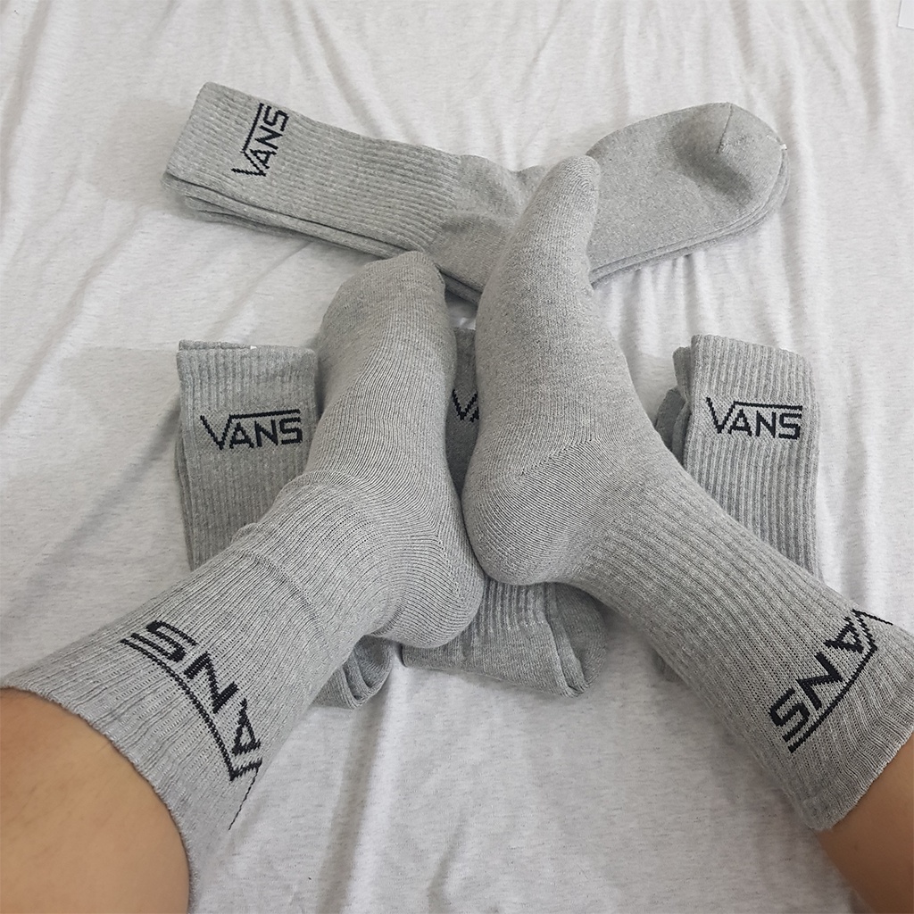 Tất thể thao Vans cao cổ White/Black/Gray K098-WY