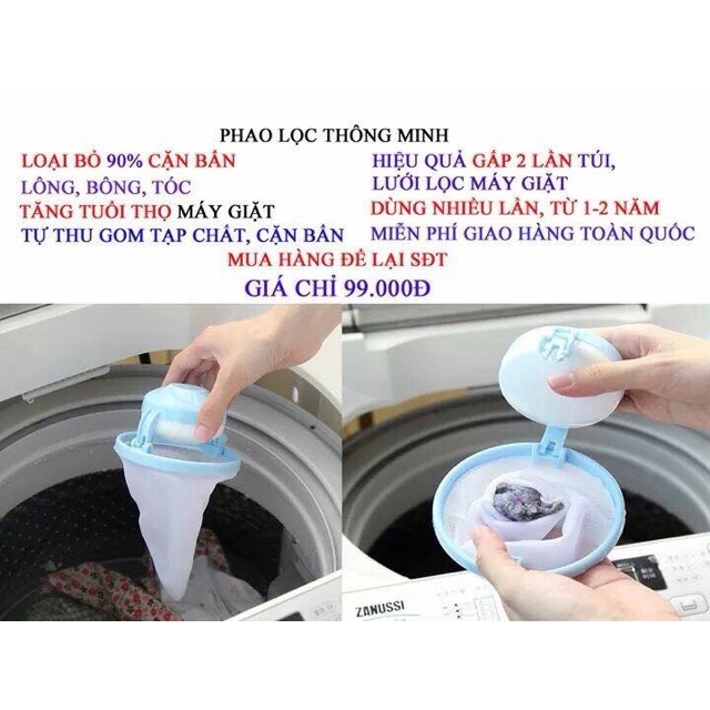 Phao vớt sợi bẩn trong máy giặt lọc cặn cho quần áo luôn sạch