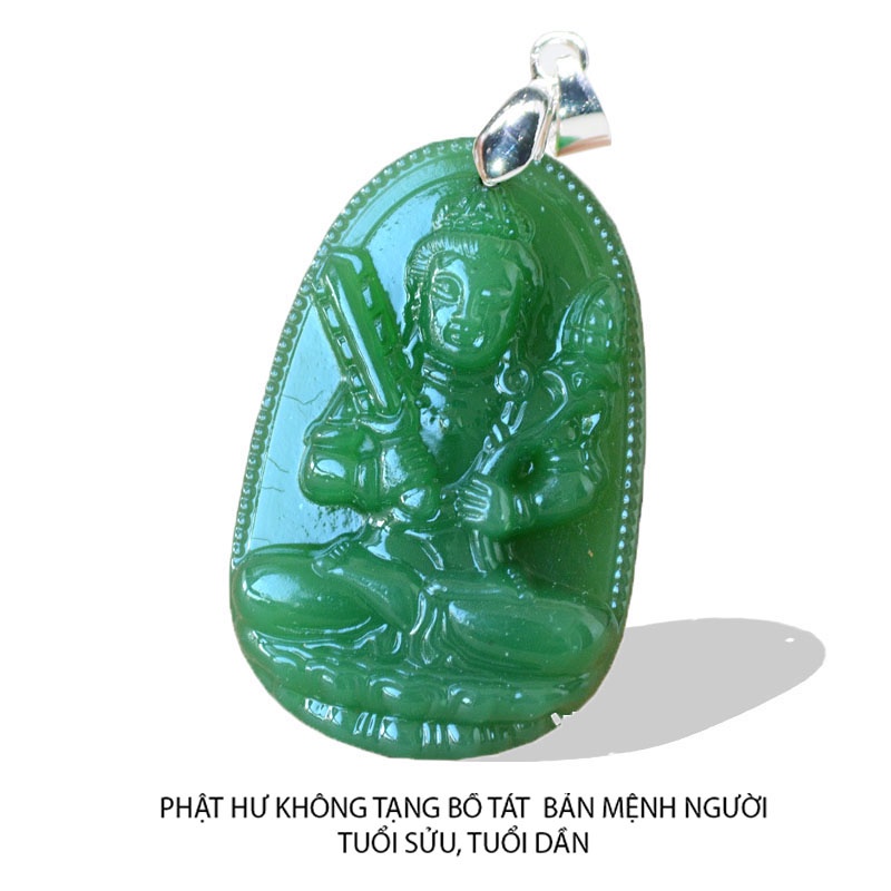 mặt dây chuyền phật Hư Không Tạng Bồ Tát size nhỏ - Bản mệnh người tuổi Sửu, Dần- cầu tài lộc  may mắn