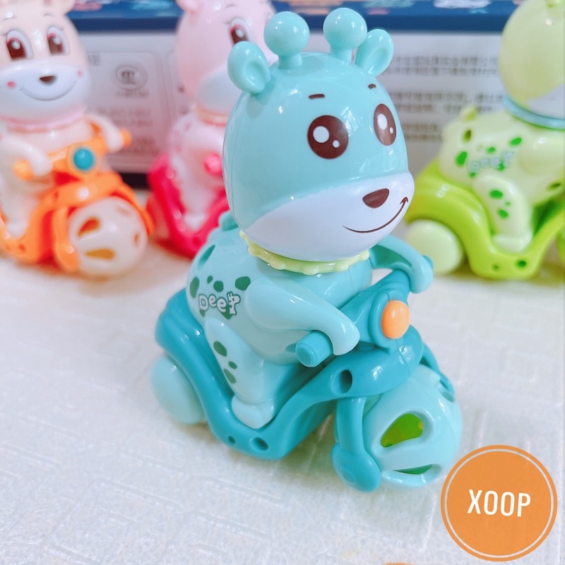 Đồ chơi hươu đi xe lúc lắc chạy đà phát tiếng kêu vui nhộn đáng yêu cho bé