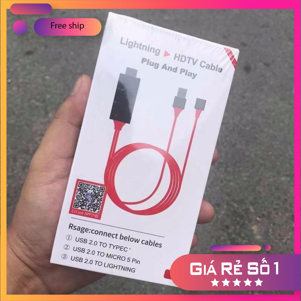 Cáp HDMI MHL cho điện thoại Android Type-C ,Iphone dÀI 1M (MHL IPHONE ĐA NĂNG ).