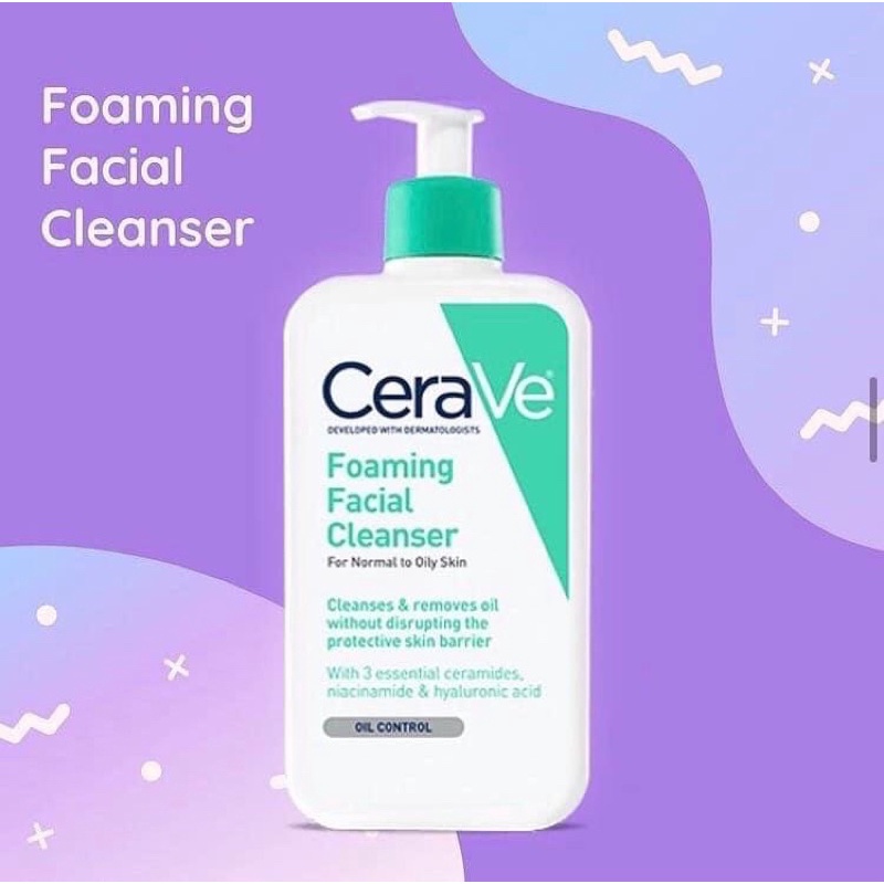 SỮA RỬA MẶT CERAVE FOAMING FACIAL CLEANSER 473ML