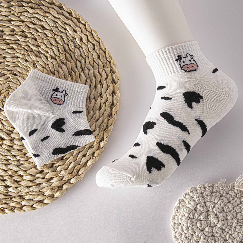 Tất bò sữa cổ ngắn thấm hút mồ hôi tốt dáng ôm chân đẹp