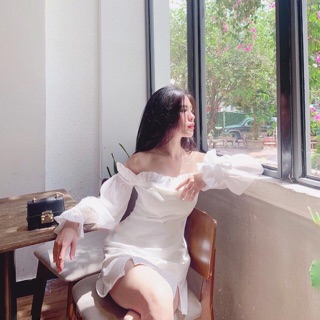 ❤️ Đầm Kiểu Tay Phồng Thắt Nơ ( kèm ảnh thật )