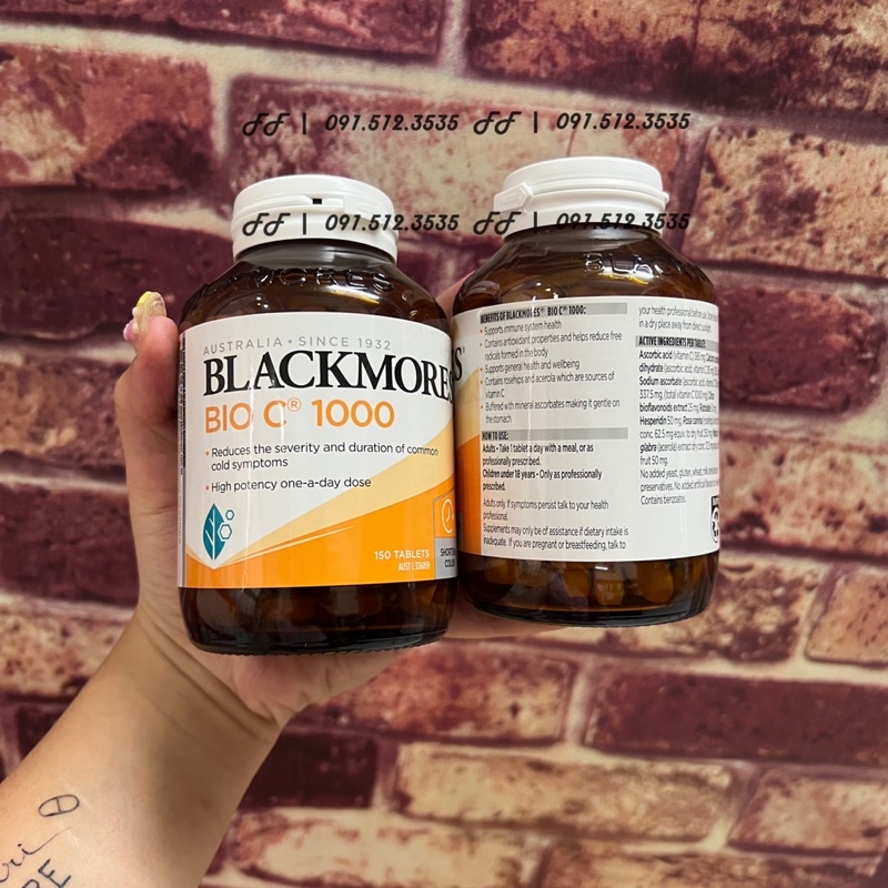 Viên uống vitamin C Blackmores- Bổ sung vitamin C 1000mg, tăng đề kháng, chống lão hoá, đẹp da