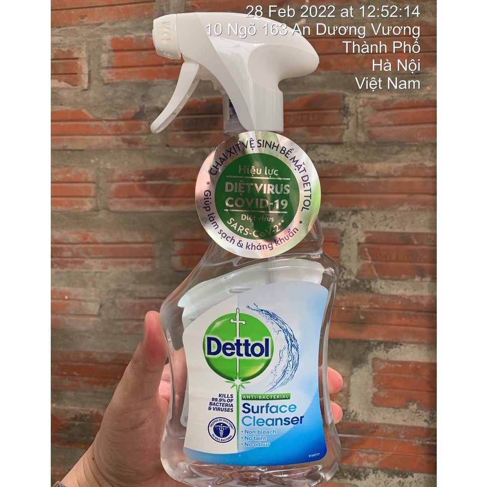 [DETTOL] XỊT DIỆT KHUẨN ĐA NĂNG CHỨNG NHẬN DIỆT 99,9% VIRUS SARS-Covid-2