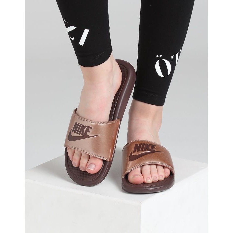 Dép Nữ Nike Benassi Print Nâu Đồng -618919-900 [Chính Hãng]