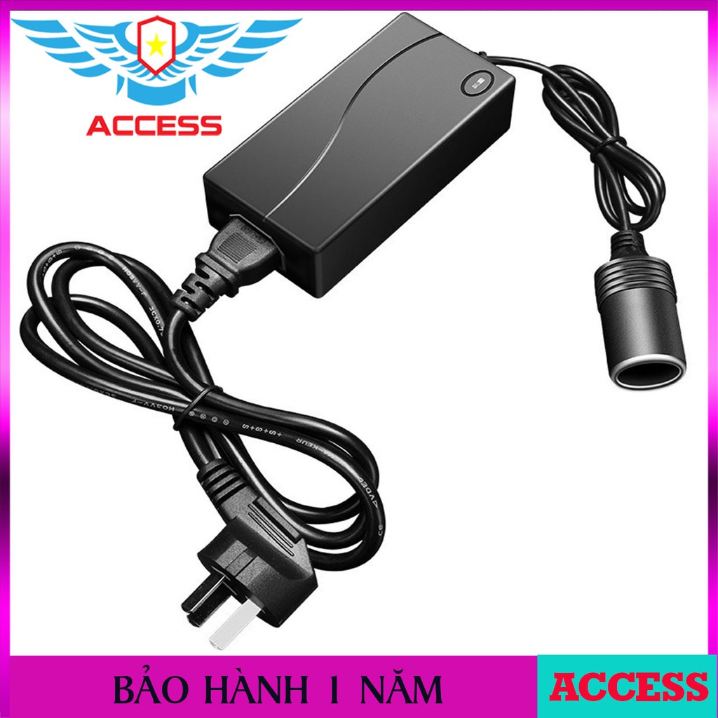 Bộ Adapter chuyển đổi nguồn điện AC 220V Sang 1 chiều DC 12V chân cắm tẩu ô tô - Access