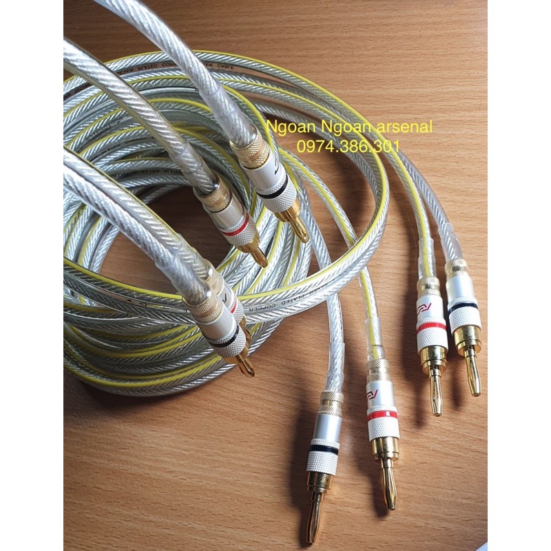 Dây loa bắp chuối dây mạ bạc Hi end cao cấp Yarbo