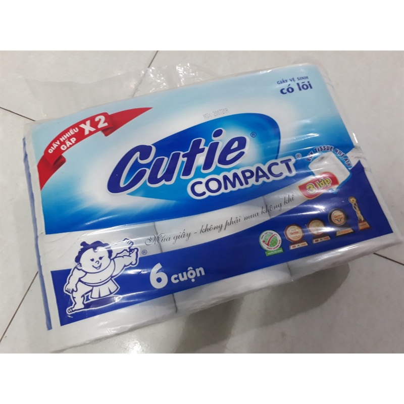 Giấy vệ sinh 6 cuộn có lõi thương hiệu NTPM Cutie Compact